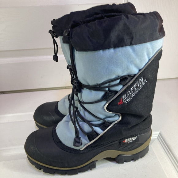 Baffin Technology Blue-Black Winter Boots Women’s Size 8 W Warm With Felts - Picture 5 of 8